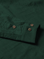 BLUE ROBED men's Casual Slim Fit Full Sleeve Cotton Kurta in Green view 8