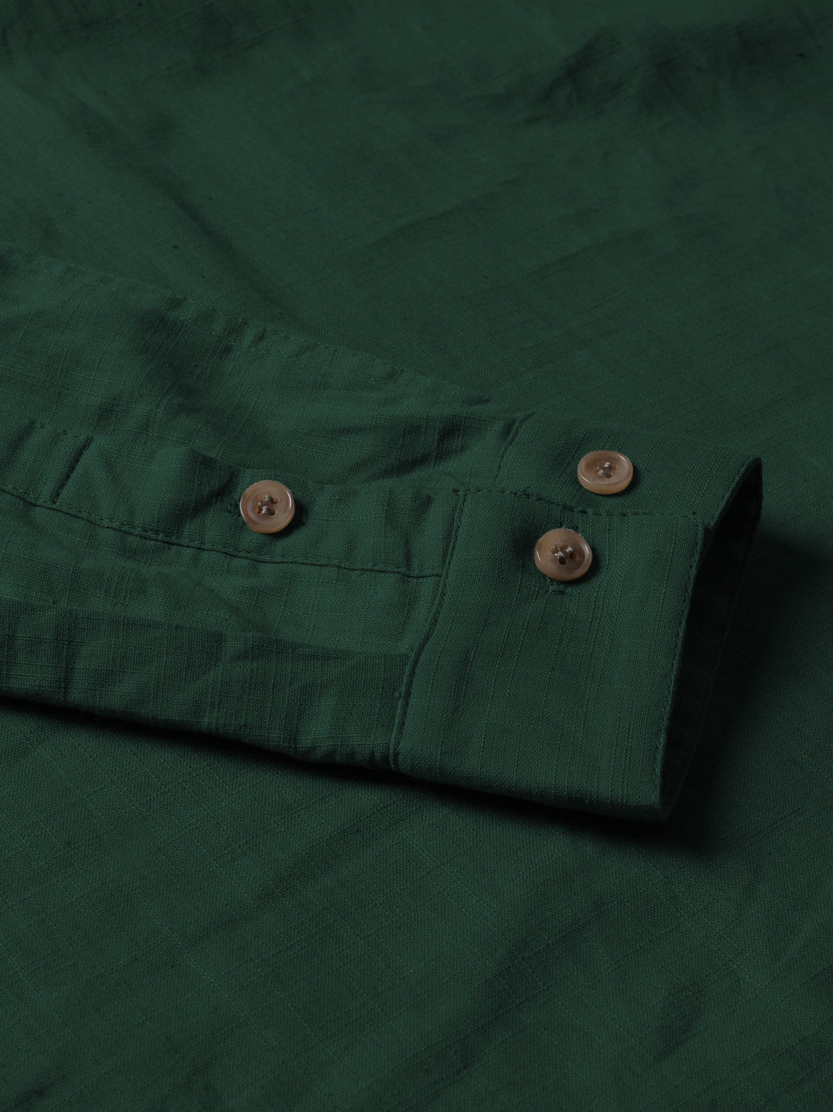 BLUE ROBED men's Casual Slim Fit Full Sleeve Cotton Kurta in Green view 8