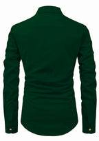 BLUE ROBED men's Full Sleeve Casual Cotton Kurta in Green style B view 13