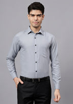Men's Cotton Blend Slim Fit Formal Shirt in Beige by BLUE ROBED, fabric detail