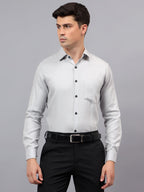 Men's Full Sleeve Spread Collar Premium Casual Shirt for Men in Black by BLUE ROBED, fabric detail