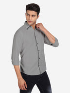 Men's Casual Full Sleeve XMan Shirt in White by BLUE ROBED, front view