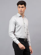 Men's Full Sleeve Spread Collar Premium Casual Shirt for Men in Black by BLUE ROBED, side view