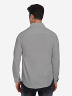 Men's Casual Full Sleeve XMan Shirt in White by BLUE ROBED, side view