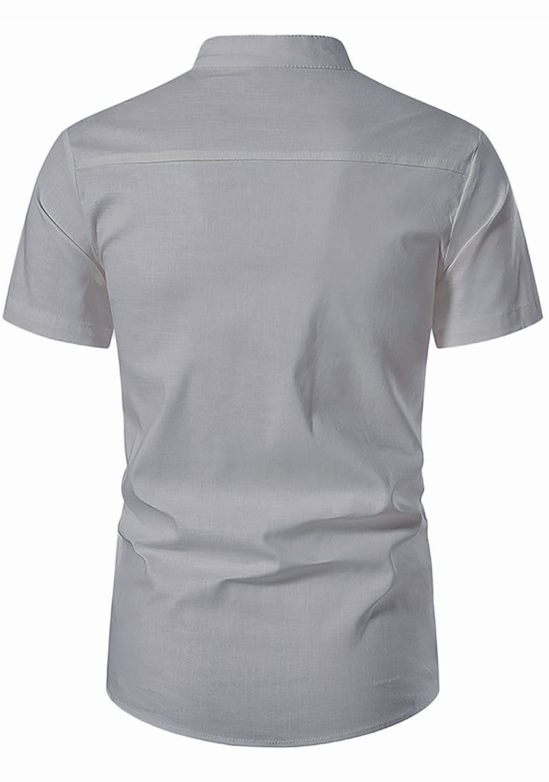 BLUE ROBED men's Half Sleeve Casual Cotton Kurta Office Wear in Grey view 26