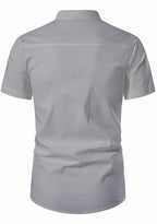 BLUE ROBED men's Half Sleeve Casual Cotton Kurta Office Wear in Grey view 26