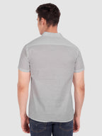 BLUE ROBED men's Half Sleeve Casual Cotton Kurta Daily Wear in Grey view 30