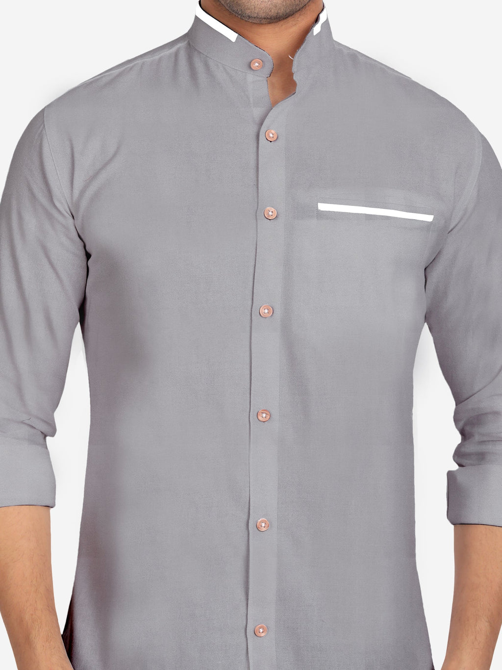 Men's Casual Shirt Full Sleeve Oxford Design Shirt in Black by BLUE ROBED, back view