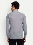 BLUE ROBED men's Casual Slim Fit Full Sleeve Double Pocket Cotton Trendy Kurta in Grey view 52