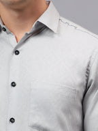 Men's Full Sleeve Spread Collar Premium Casual Shirt for Men in Black by BLUE ROBED, back view