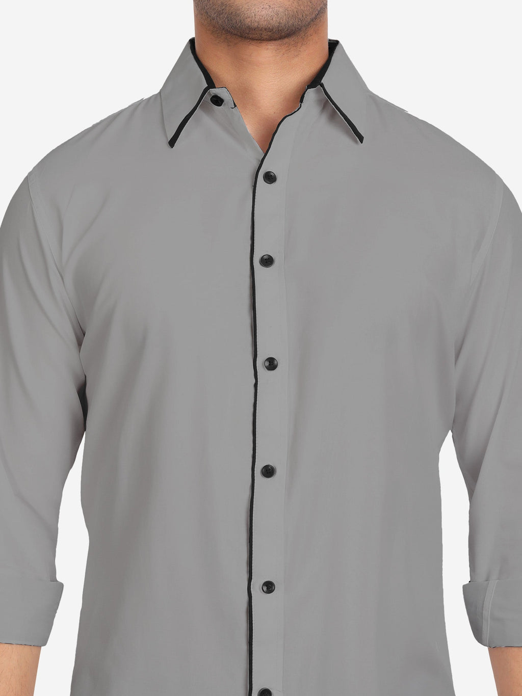 Men's Casual Full Sleeve XMan Shirt in White by BLUE ROBED, back view