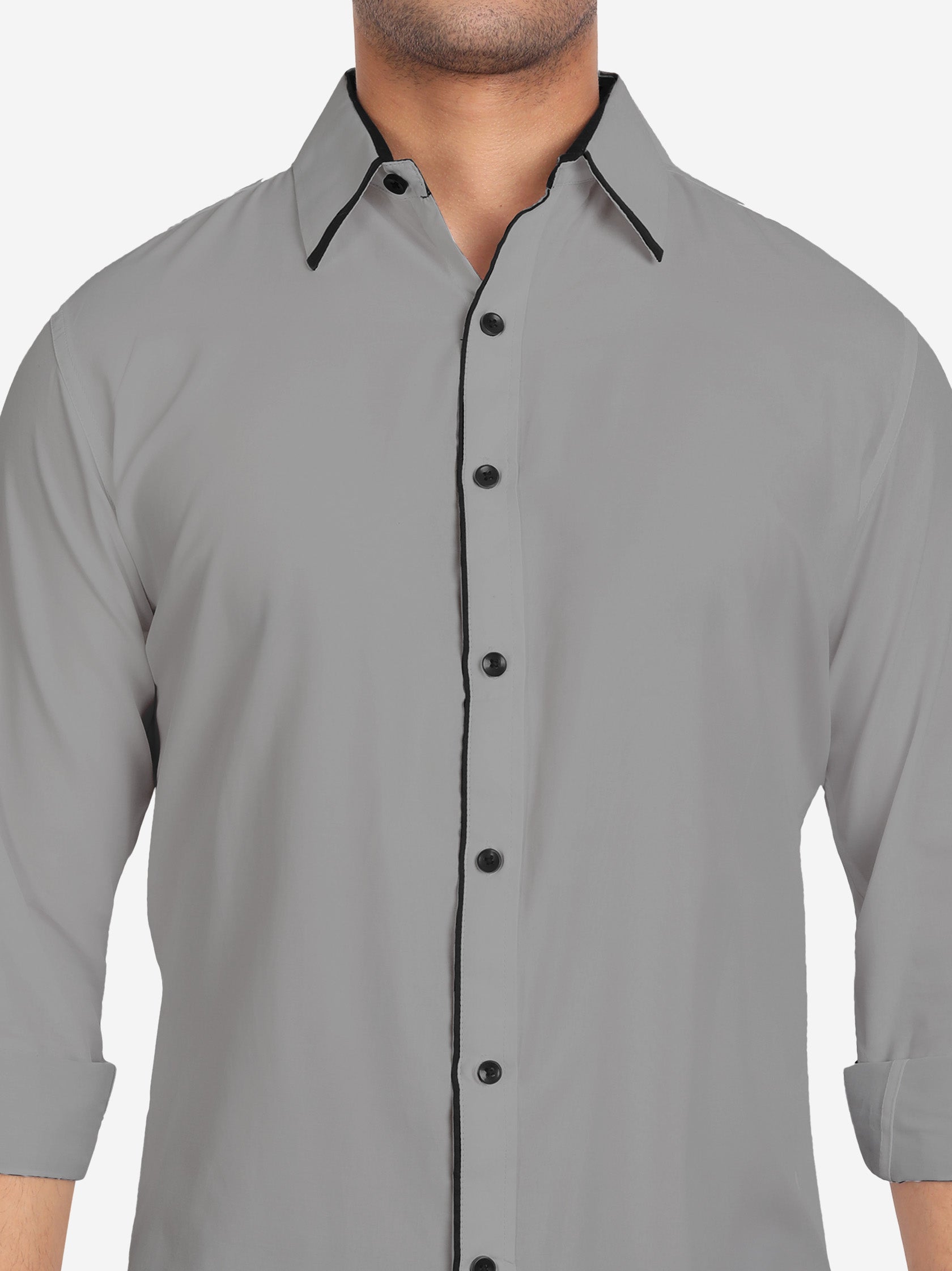 Men's Casual Full Sleeve XMan Shirt in White by BLUE ROBED, back view