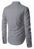BLUE ROBED men's Casual ZIP Style Full Sleeve Kurta in Grey view 27