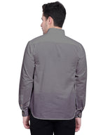 BLUE ROBED men's Casual Slim Fit Full Sleeve Double Pocket Cotton Kurta in Grey view 62