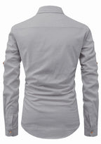 BLUE ROBED men's Full Sleeve Casual Cotton Kurta in Grey view 37