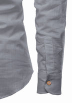 BLUE ROBED men's Casual Slim Fit Full Sleeve Kurta in Grey view 27