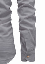 BLUE ROBED men's Full Sleeve Casual Cotton Kurta in Grey view 40