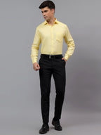 Men's Full Sleeve Spread Collar Premium Casual Shirt for Men in Black by BLUE ROBED, style view