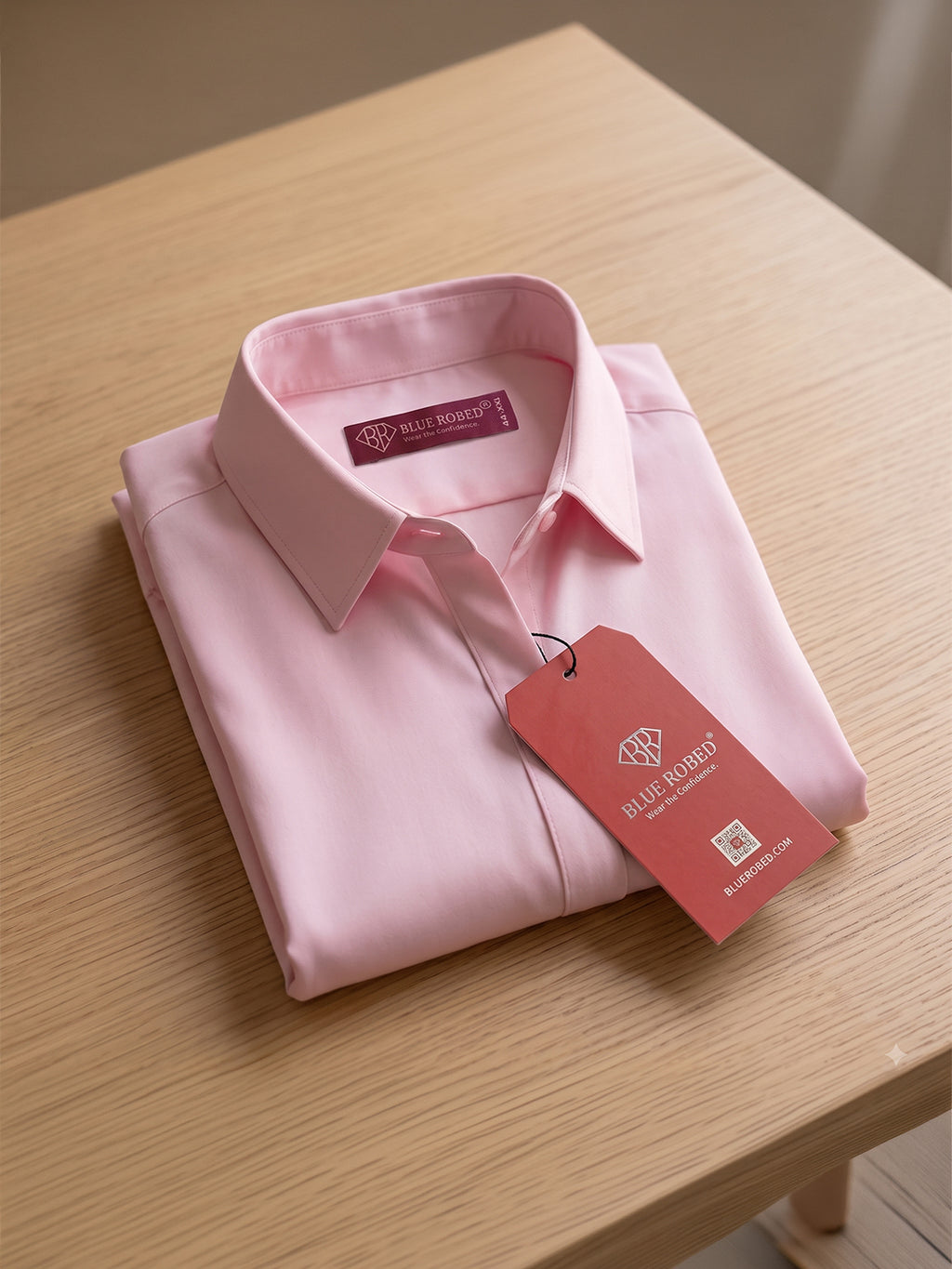 Women’s Solid Pink Casual Office Shirt – Viscose Rayon Fabric | 3/4th Sleeves