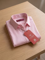 Women’s Solid Pink Casual Office Shirt – Viscose Rayon Fabric | 3/4th Sleeves