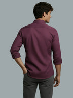 Men's Full Sleeve Spread Collar Premium Casual Shirt for Men Daily Wear in Black by BLUE ROBED, side view