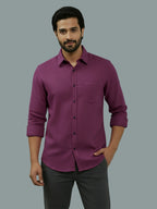 Full Sleeve Spread Collar Cotton Slim Shirt for Men and Boys in Shirt For Men And Green by BLUE ROBED, style view