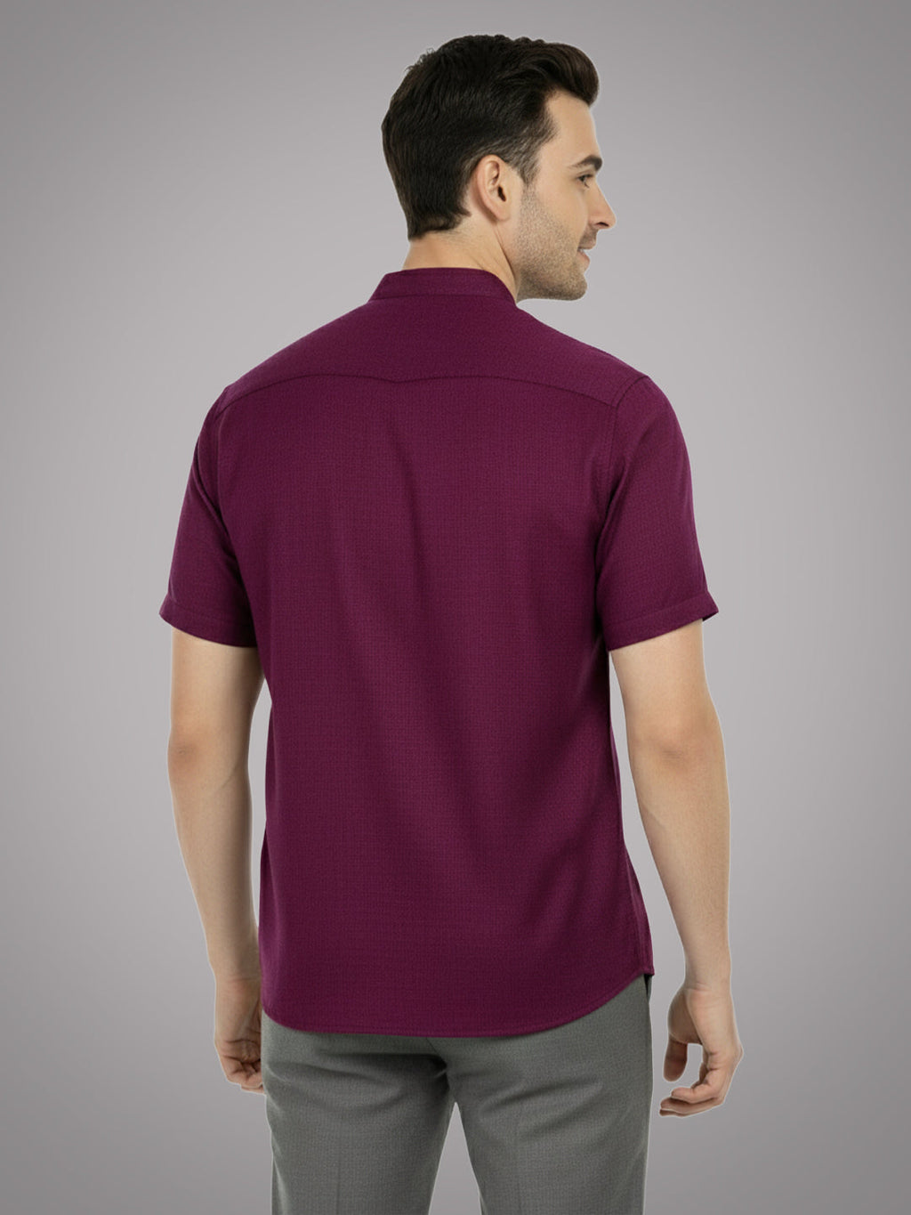 BLUE ROBED Half Sleeve Kurta for men in Magenta view 52