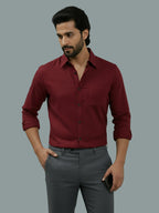 Full Sleeve Spread Collar Cotton Slim Shirt for Men and Boys in Shirt For Men And Green by BLUE ROBED, detail view