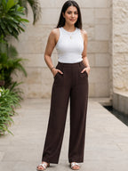 BLUE ROBED MAGENTA Color Trousers For Women And Girls