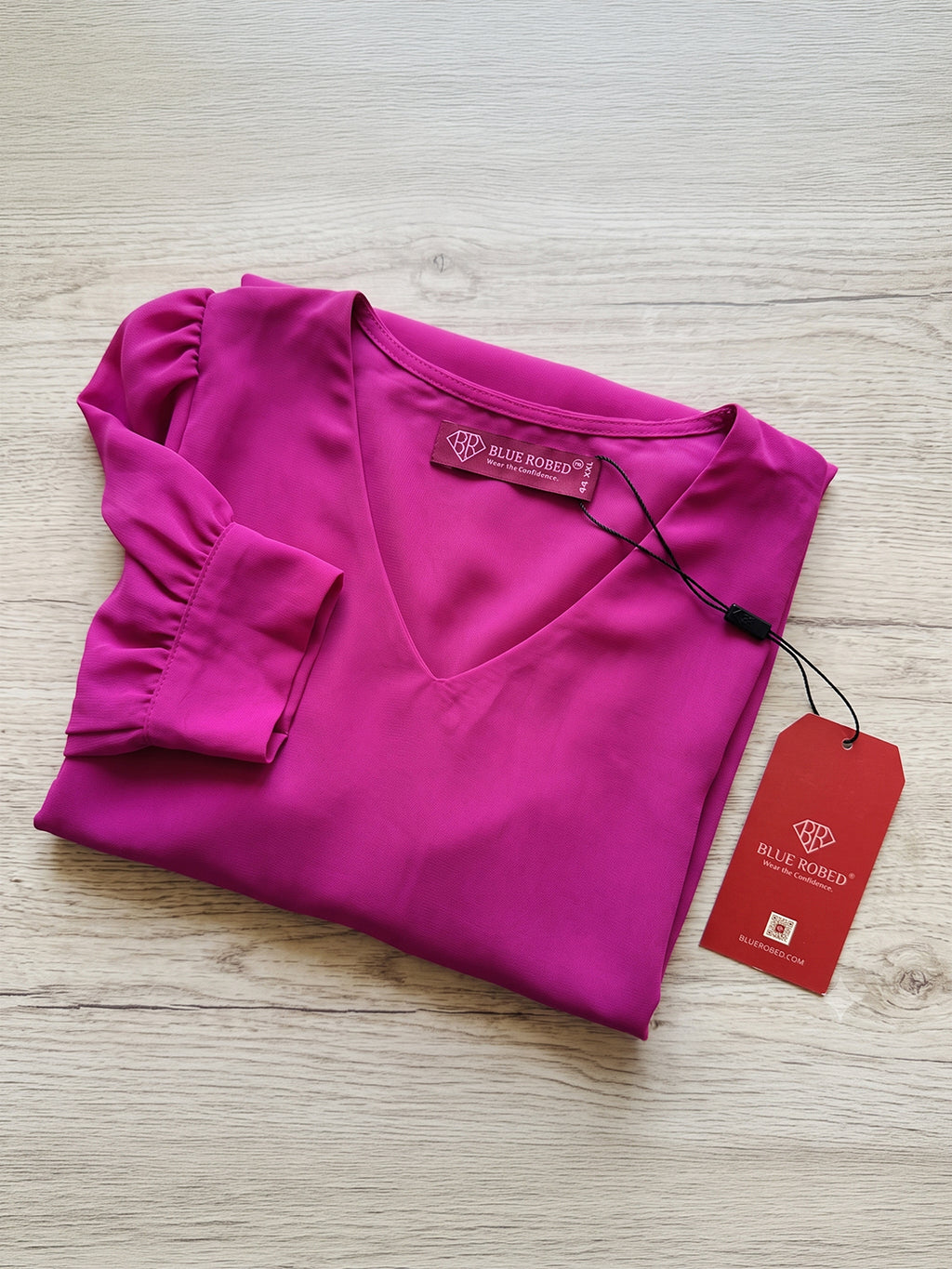 Women’s Crepe Formal Top | Elegant V-Neck Office Wear Blouse