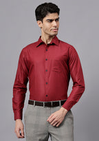 Men's Cotton Blend Slim Fit Formal Shirt in Beige by BLUE ROBED, front view