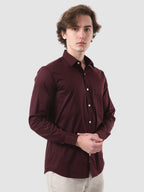 Men's Formal Full Sleeve Plain Shirt in White by BLUE ROBED, fit view