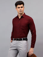 Men's Full Sleeve Spread Collar Premium Casual Shirt for Men in Black by BLUE ROBED, back view