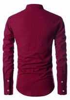 BLUE ROBED men's Casual ZIP Style Full Sleeve Kurta in Maroon view 33