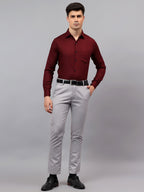Men's Full Sleeve Spread Collar Premium Casual Shirt for Men in Black by BLUE ROBED, fit view