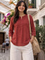 Women’s Maroon Embroidered Casual Top | Georgette Fabric | Regular Fit