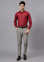 Men's Cotton Blend Slim Fit Formal Shirt in Beige by BLUE ROBED, fabric detail