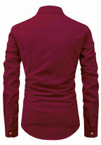 BLUE ROBED men's Full Sleeve Casual Cotton Kurta in Maroon view 45