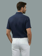 Half Sleeve Spread Collar Cotton Slim Shirt for Men and Boys in Shirt For Men And Yellow by BLUE ROBED, fit view