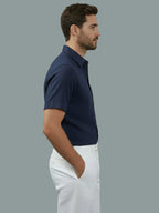 Half Sleeve Spread Collar Cotton Slim Shirt for Men and Boys in Shirt For Men And Yellow by BLUE ROBED, style view