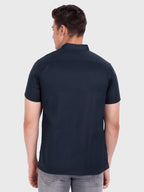 BLUE ROBED men's Casual Half Sleeve Slim Fit Kurta in Navy view 28
