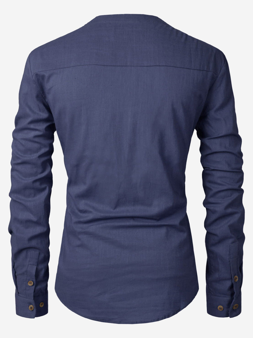 BLUE ROBED men's Casual Slim Fit Full Sleeve Cotton Kurta in Navy view 29