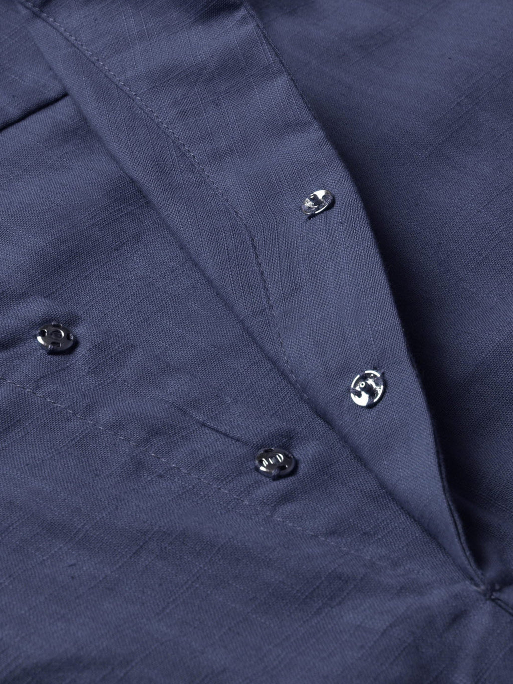 BLUE ROBED men's Casual Slim Fit Full Sleeve Cotton Kurta in Navy view 31