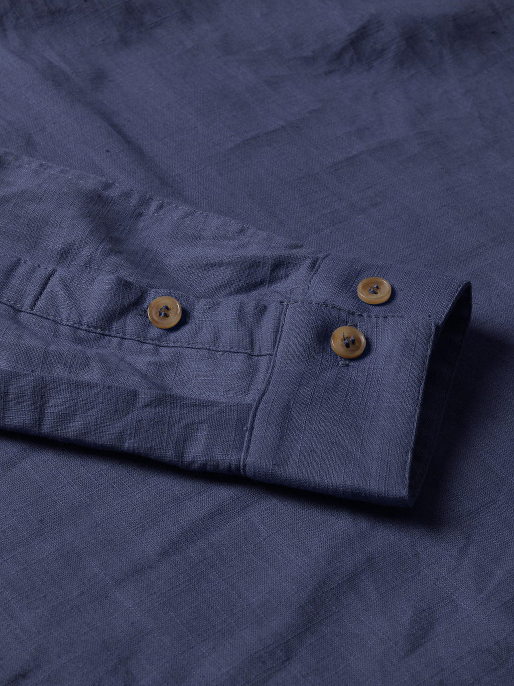 BLUE ROBED men's Casual Slim Fit Full Sleeve Cotton Kurta in Navy view 32