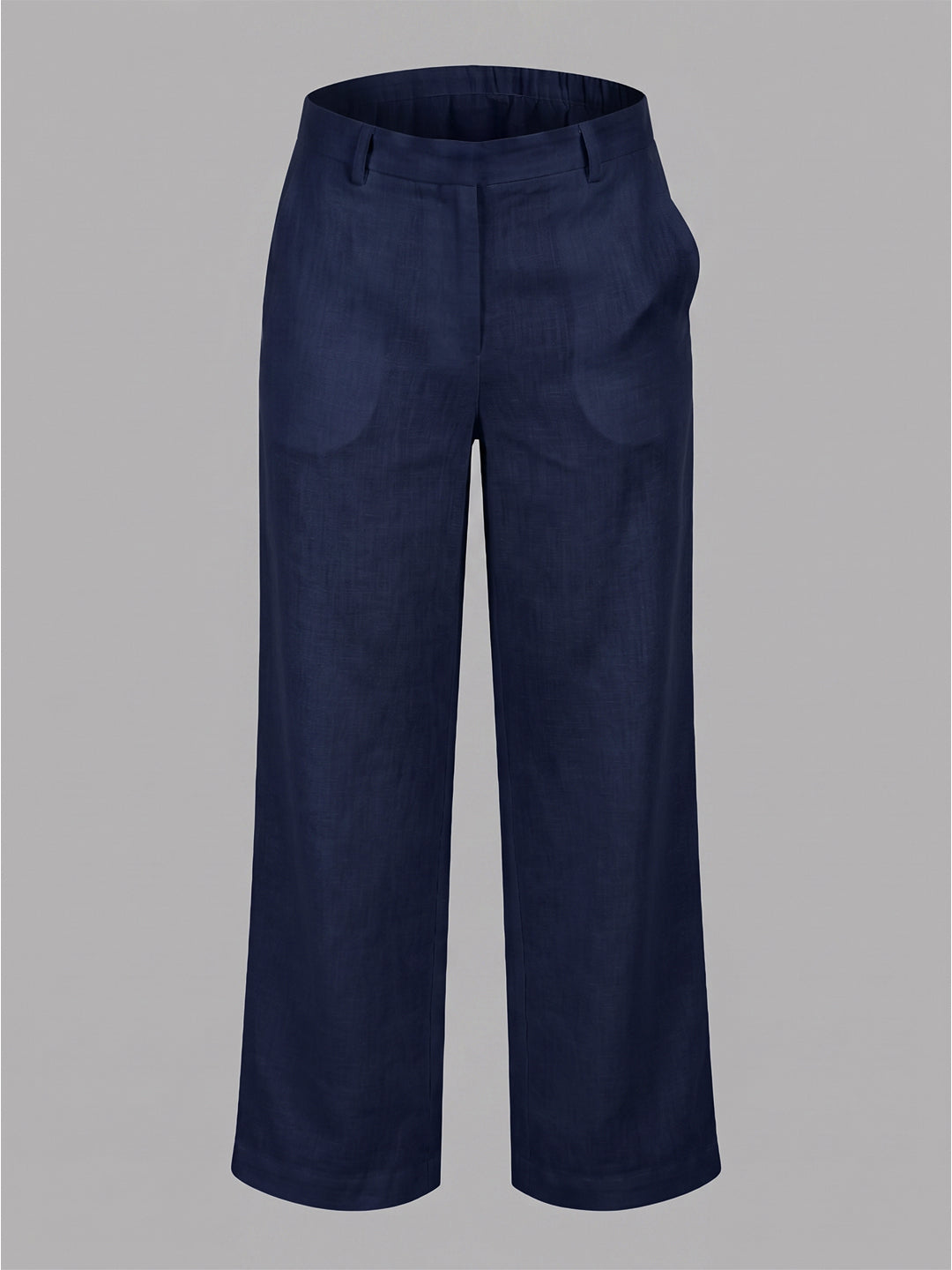 BLUE ROBED Navy Blue Color Trousers For Women And Girls