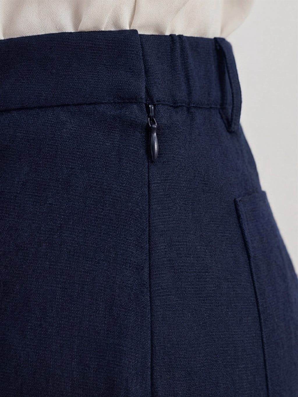 BLUE ROBED Navy Blue Color Trousers For Women And Girls