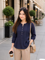 Elegant Viscose Rayon Casual Top for Women | Soft & Stylish Everyday Wear