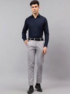 Men's Full Sleeve Spread Collar Premium Casual Shirt for Men in Black by BLUE ROBED, fit view