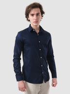 Men's Formal Full Sleeve Plain Shirt in White by BLUE ROBED, detail view