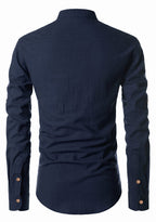 BLUE ROBED men's Casual ZIP Style Full Sleeve Kurta in Navy Blue view 39